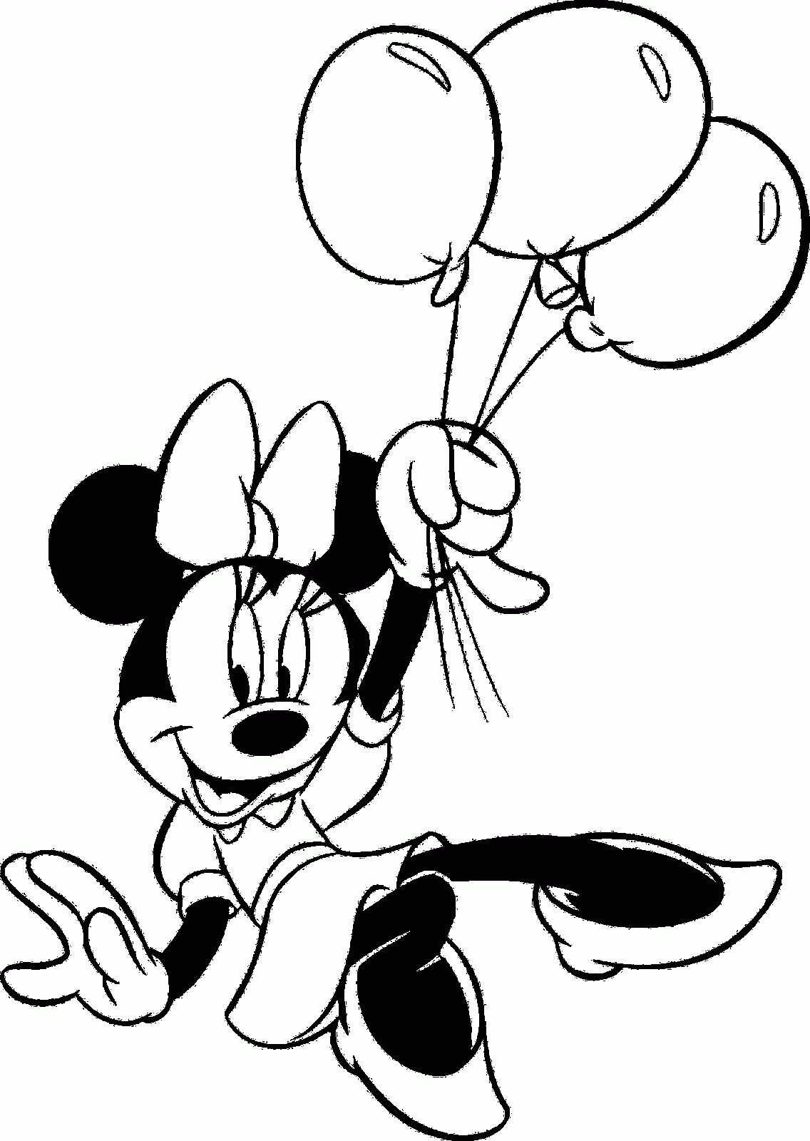 Mickey Mouse Balloon Coloring Pages - Coloring Home