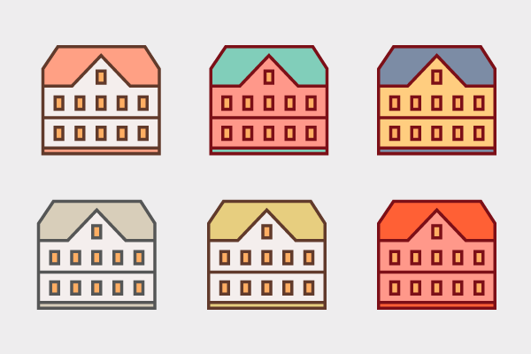 かわいいアパートのイラスト4 街 建物系イラスト専門サイト Town Illust