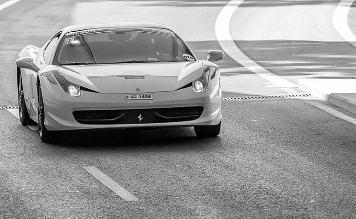 is an image during daylight of a fast car using a fast shutter speed. The amount of light available enables me to use a fast shutter speed with an ISO of 100 and a small aperture. If it was during sunset I would have needed to increase my ISO to compensate for the light. 