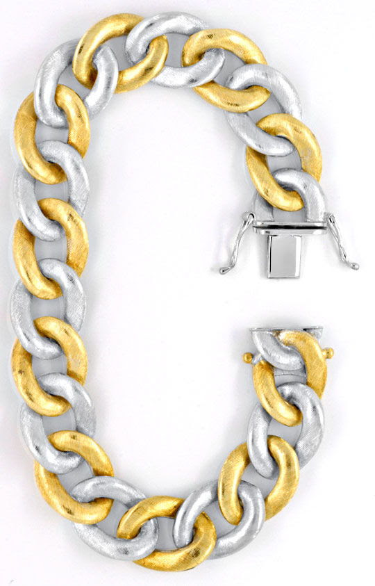 Originalfoto FLACHES PANZERARMBAND, MASSIV GELBGOLD WEISSGOLD 1.500€