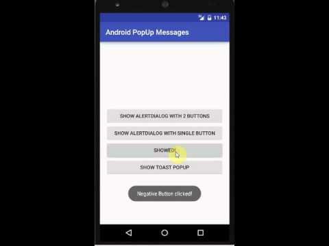 Android Basic Training Course: Showing Pop-up Messages