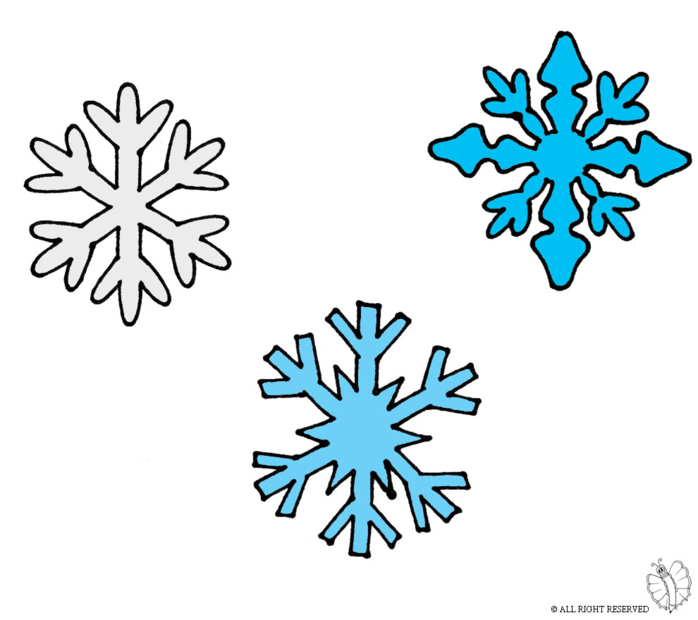 Disegno di Fiocchi di Neve a colori
