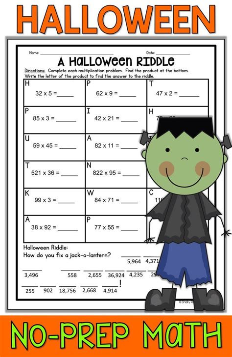 Looking for a specific grade to share? halloween math worksheets and activities multiplication color by number