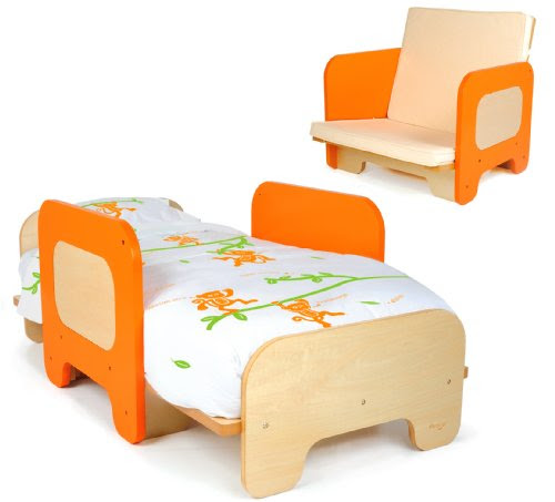 P'kolino Toddler Bed and Chair, Orange