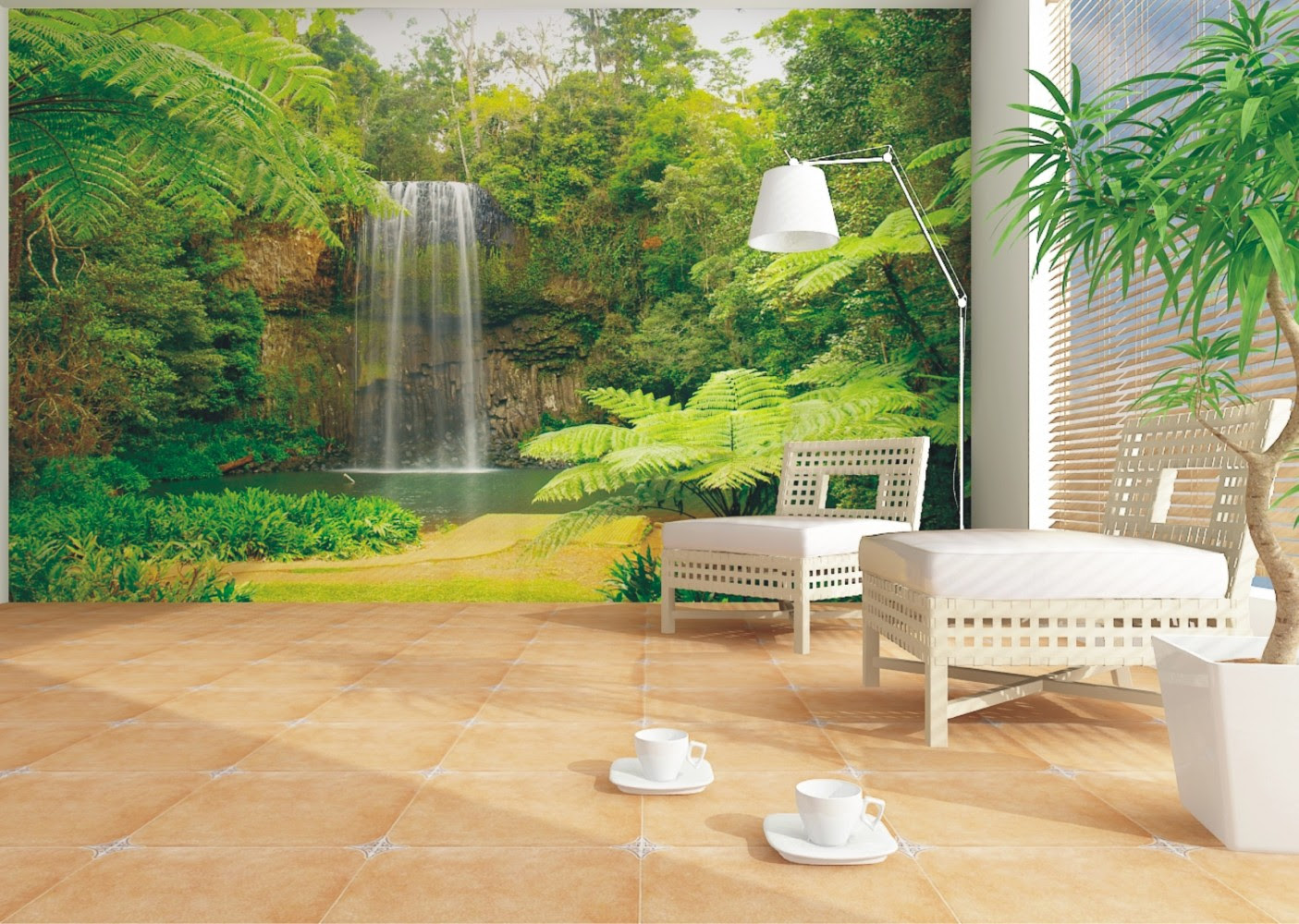 Wall mural wallpaper nature jungle downfall plant photo ...