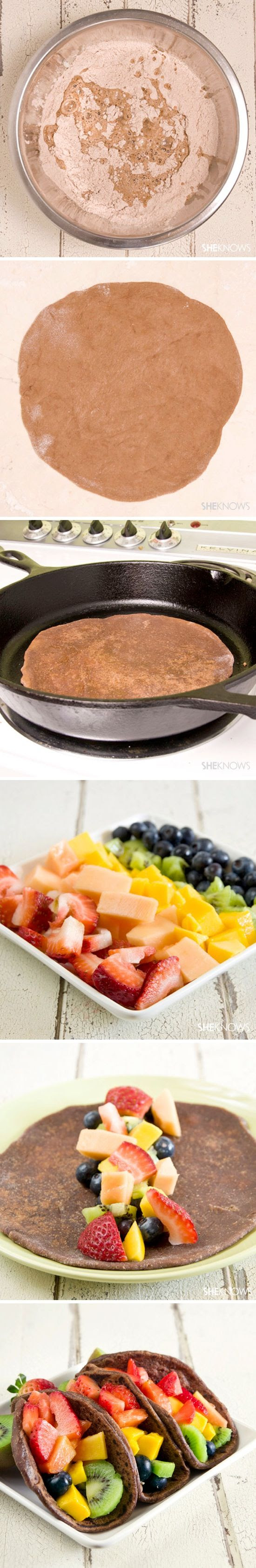 Fruit Tacos With Chocolate Tortillas