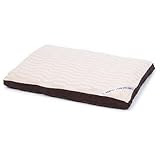 Petco Rectangular Plush Memory Foam Cream and Brown Dog Bed, 40