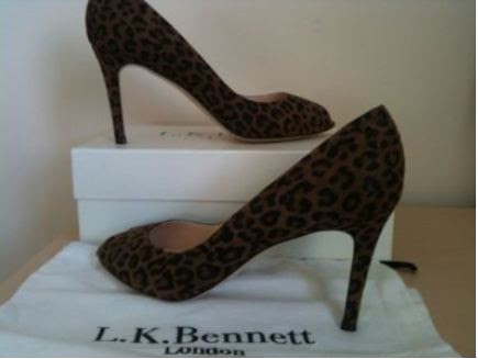 LK Bennett leopard peep toes