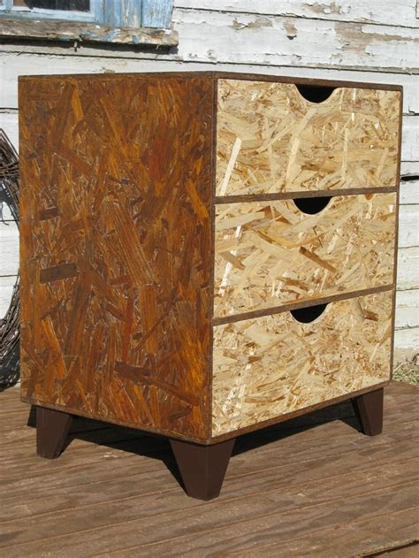 modular osb brown dresser  black scoop pulls  etsy