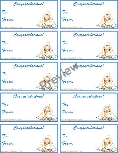 Free Printable Baby Shower Gift Tag