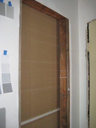 new hall closet drywalled
