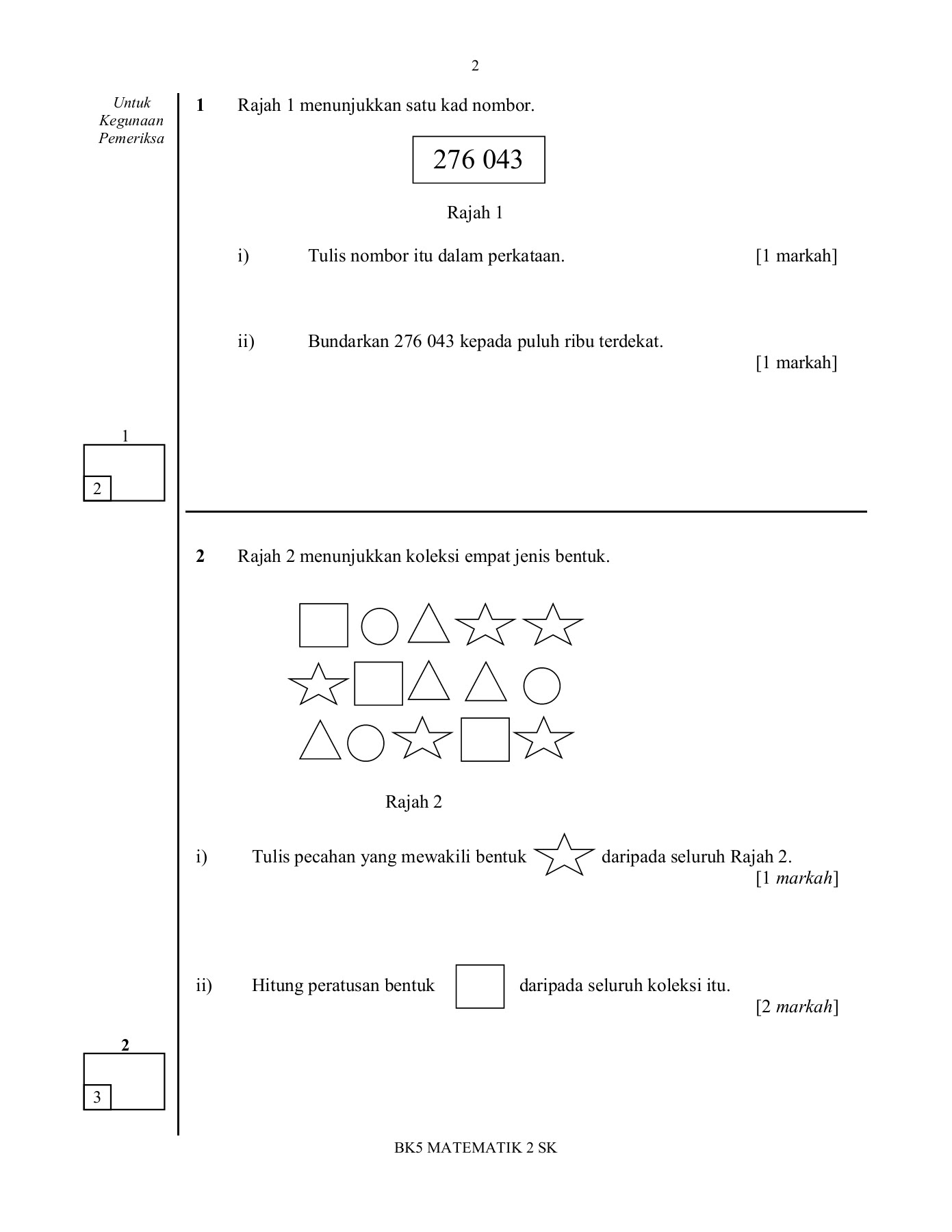 Kertas 2 Matematik Tahun 6