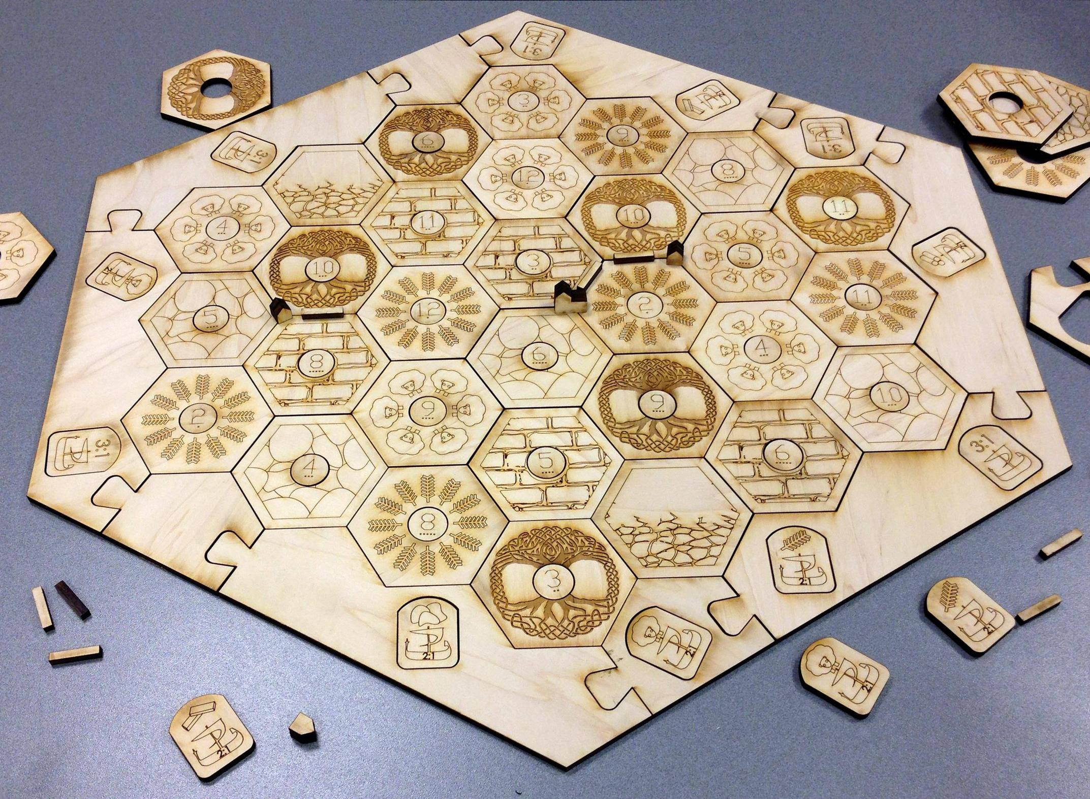 25 Best Images Wooden Catan Board / Custom Wooden Catan Board 5-6 Player Expansion Thinking ...