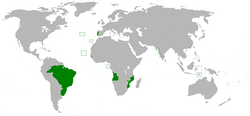 Localização de Reino Unido de Portugal e Brasil