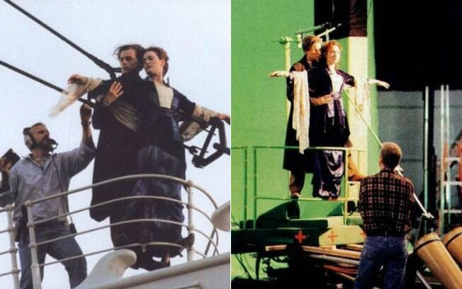 Leonardo DiCaprio e Kate Winslet em uma das cenas mais icônicas de 'Titanic'. Foto: Reprodução