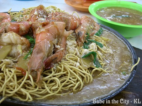 Fresh Water Prawns Sizzling Noodle
