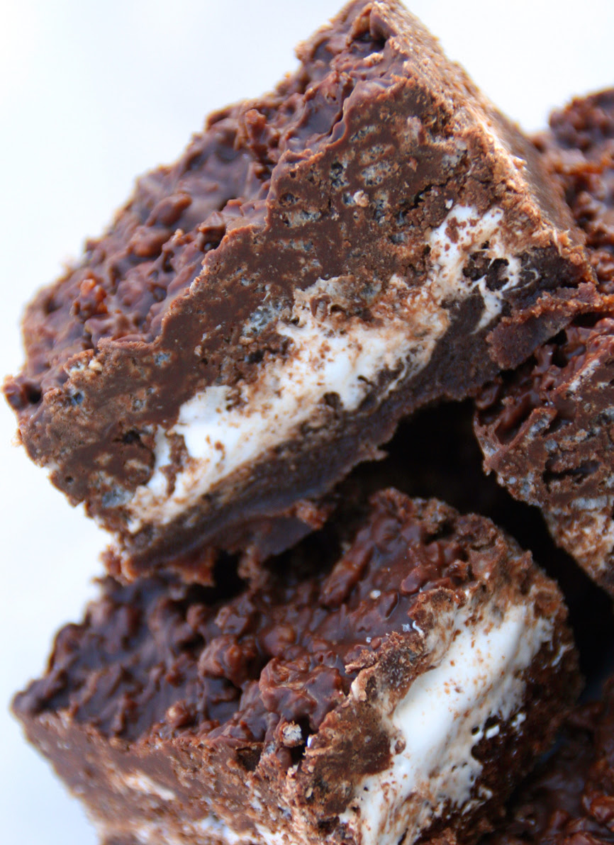 Marshmallow Cream Crunch Brownies - Eat More Chocolate Eat ...