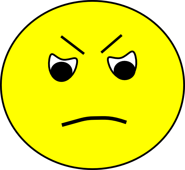 Angry Smiley Clip Art at Clker.com - vector clip art ...