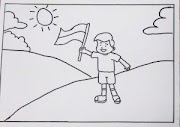48+ Terkeren Gambar Mewarnai Anak Bawa Bendera