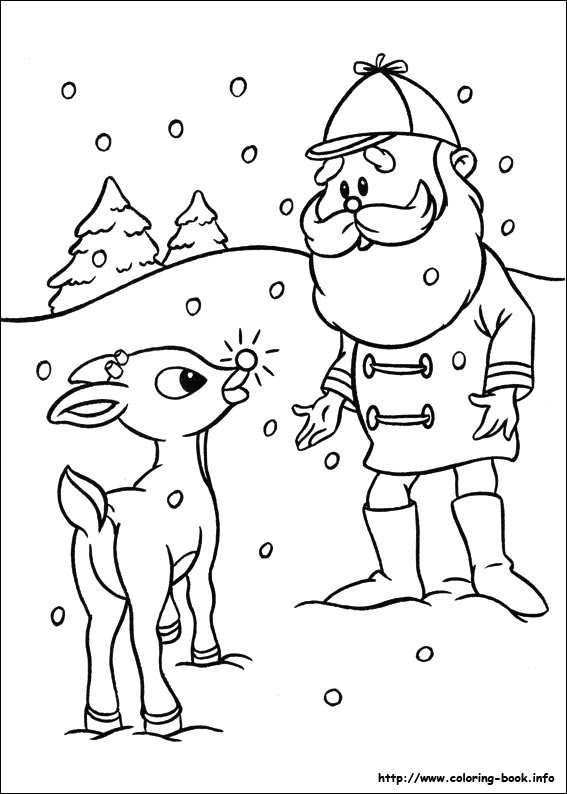Rudolph The Red Nosed Reindeer Coloring Pages On Coloring Book Info