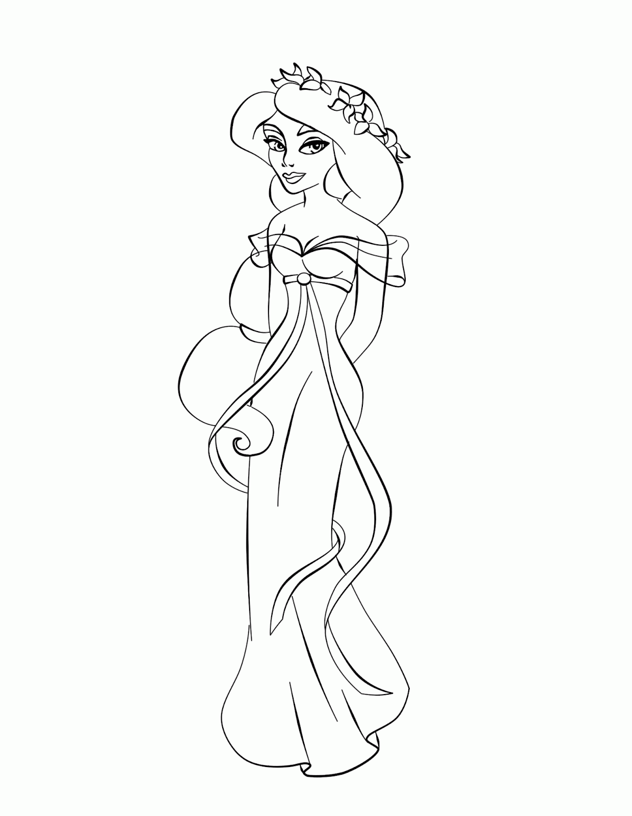 Free Disney Princess Coloring Pages Jasmine, Download Free ...