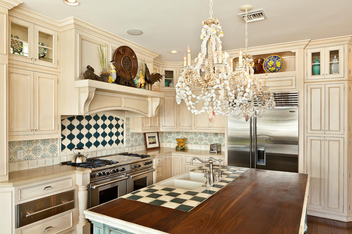 shell chandeliers