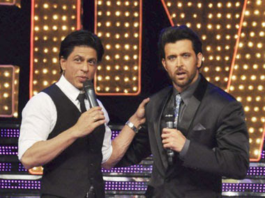 Shah Rukh Khan and Hrithik Roshan. AFP.