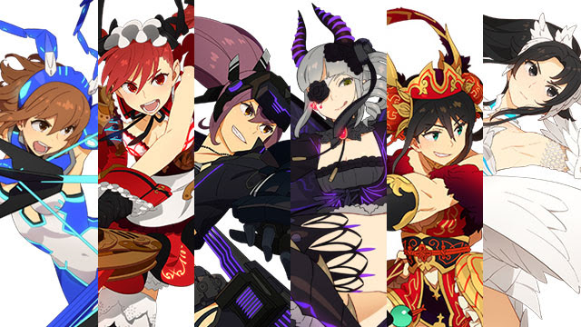 スクスト2カウントダウン 神装変身イラスト 悠水 天音 イミナ 華賀利 フェイ 幸子 追加 スクールガールストライカーズ2 スクスト2 Square Enix 公式サイト