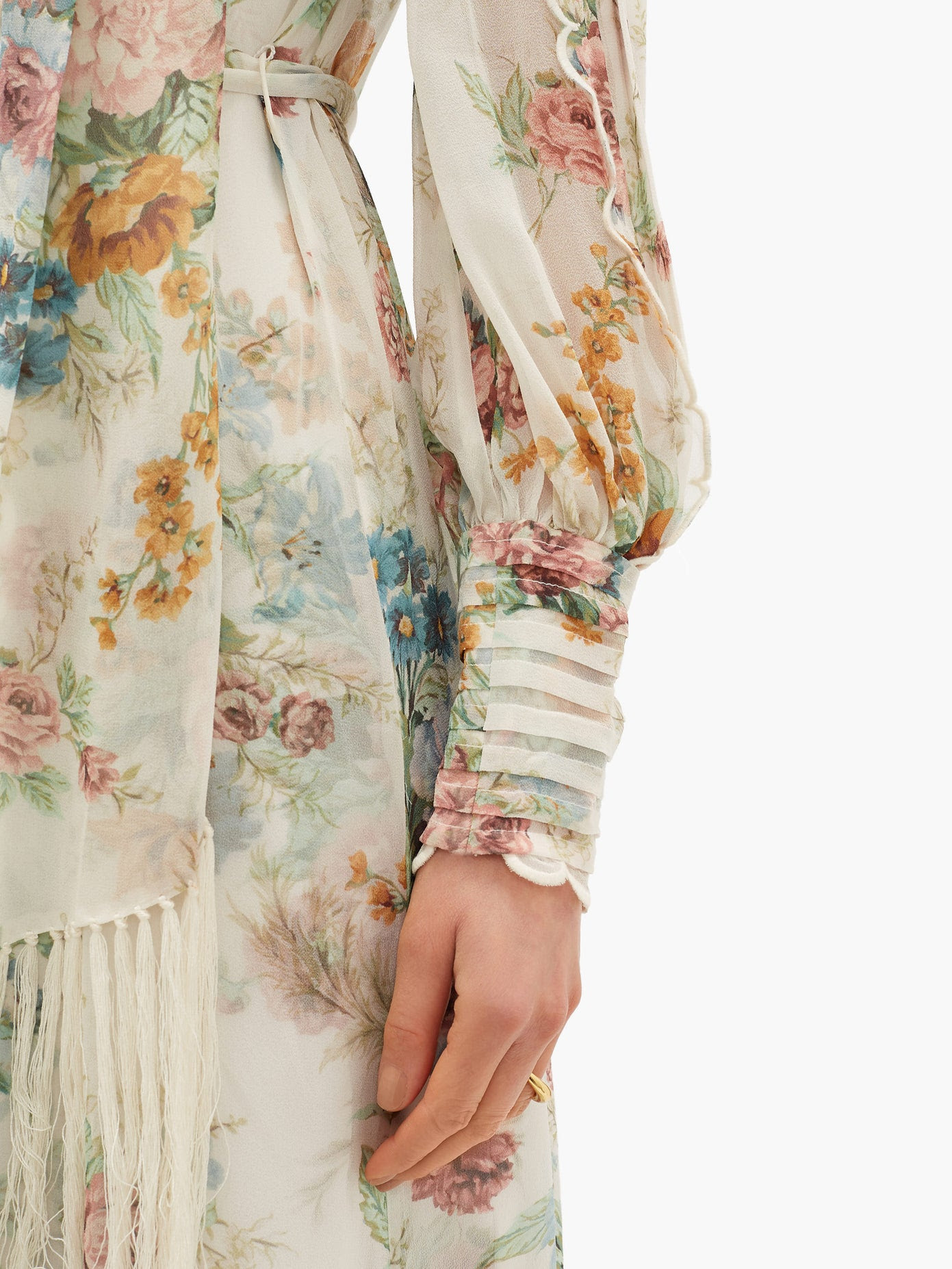 Wavelength Floral Print Silk Midi Dress Endource