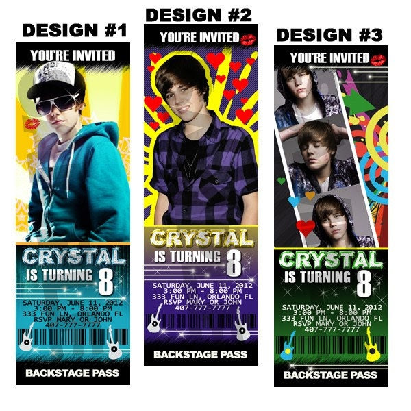 print at home kits - with free printable justin bieber birthday cards