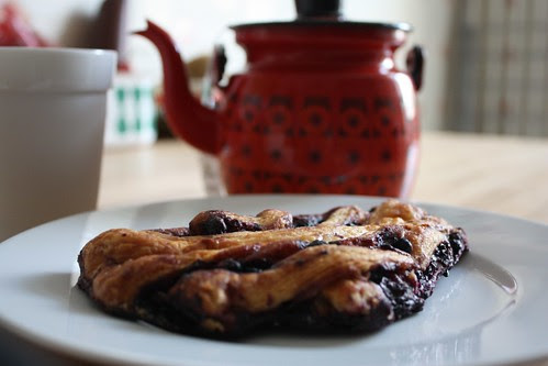 The favourite pastry with blueberries...hmm
