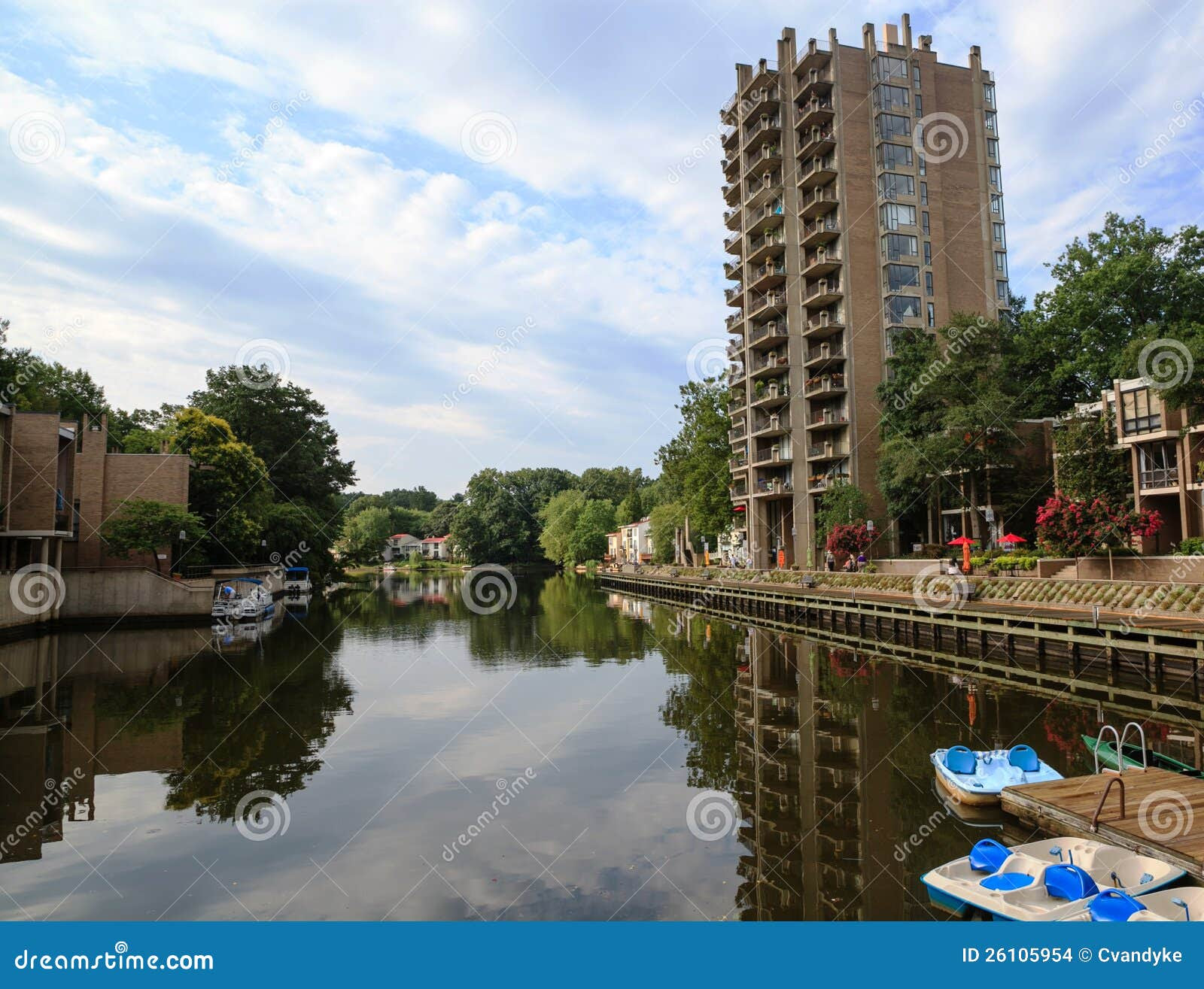 Stock Images: Lake Landscape: Urban Lifestyle Reston VA