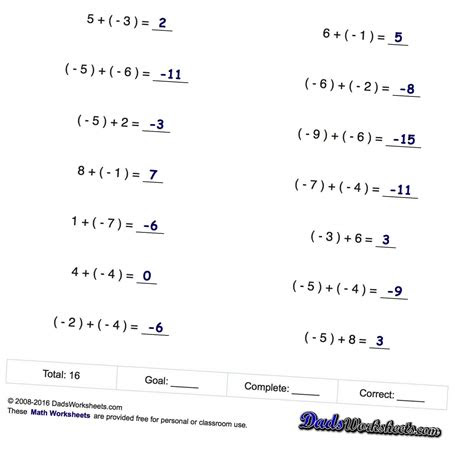  adding and subtracting negative numbers worksheet year 6 judy mcafee