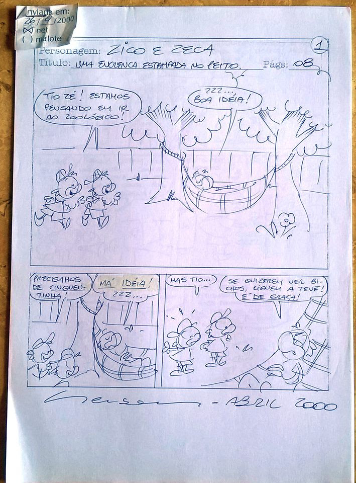 HQs Disney brasileiras: esboços originais à venda - UNIVERSO HQ