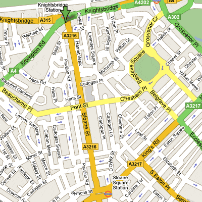 KNIGHTSBRIDGE AREA MAP