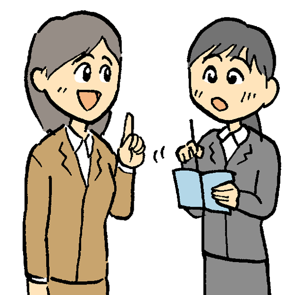先輩と後輩のイラスト かわいいフリー素材が無料のイラストレイン