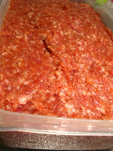 Marinated minced pork for dried pork slices
