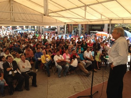 López Obrador en Irapuato, Guanajuato. Foto: Especial