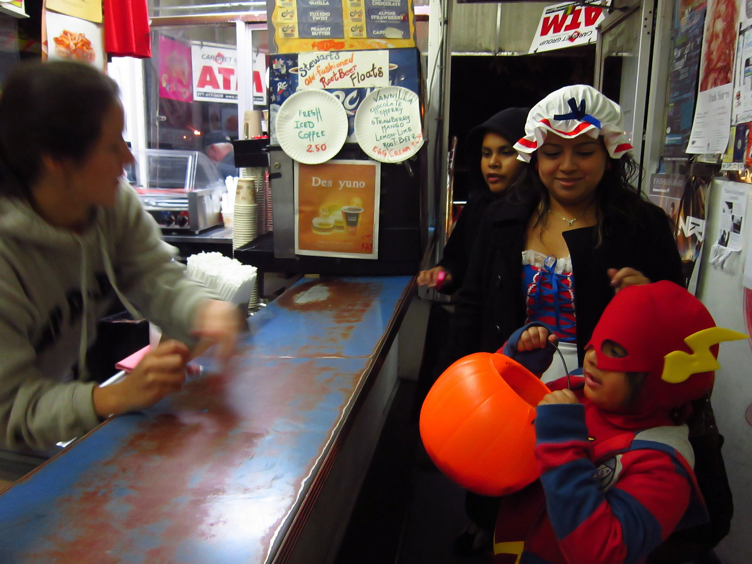 Trick-or-treating at Ray's