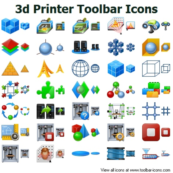Download 3d Printer Toolbar Icons | Free Images at Clker.com - vector clip art online, royalty free ...
