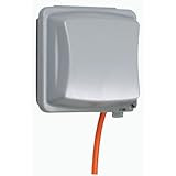 Taymac MM2410G Weatherproof Double Outlet Cover Outdoor Receptacle Protector, 2-2/3 Inches Deep, Grey