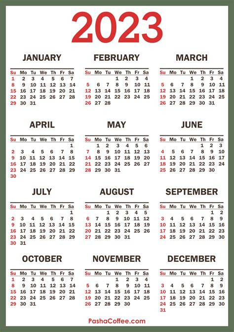  2023 printable monthly calendar printable 2023 calendars pdf calendar