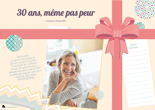 carte invitation 30 ans mariage