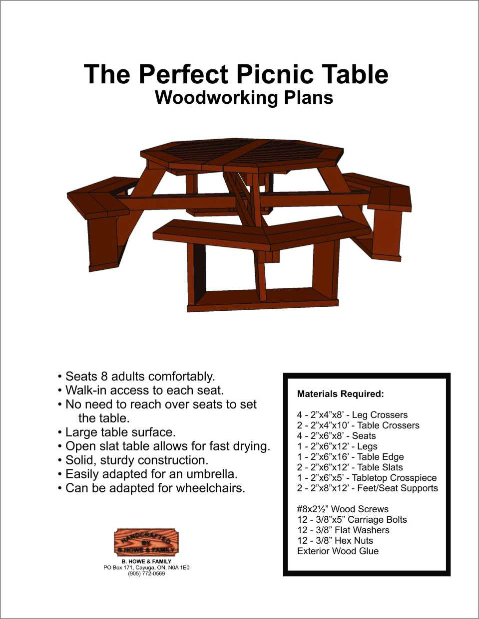 Octagon Picnic Table Plans Woodworking
