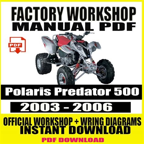 PDF Polaris Predator 500 2003 2006 Workshop Service Repair Manual