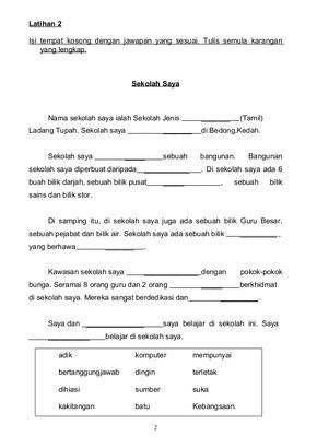 50 contoh karangan bahasa tamil (sjkt) tahun 1, 2 & 3. Image Result For Karangan Darjah 1 With Images Study Otosection