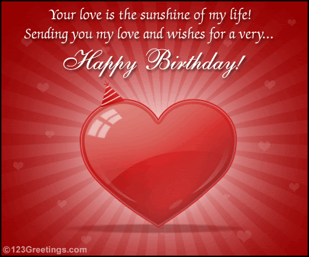 Romantic birthday wishes for someone special to you.