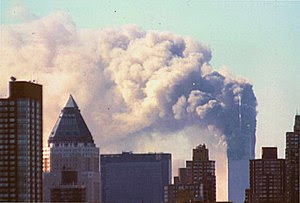 The north tower (1 WTC) of the World Trade Cen...