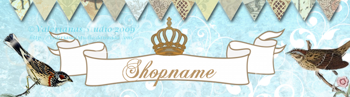 Vintage Bird Banner for Dawanda Shops