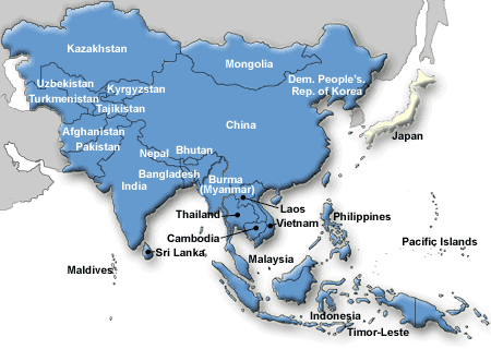 maps of asia with capitals. Asia Map provides